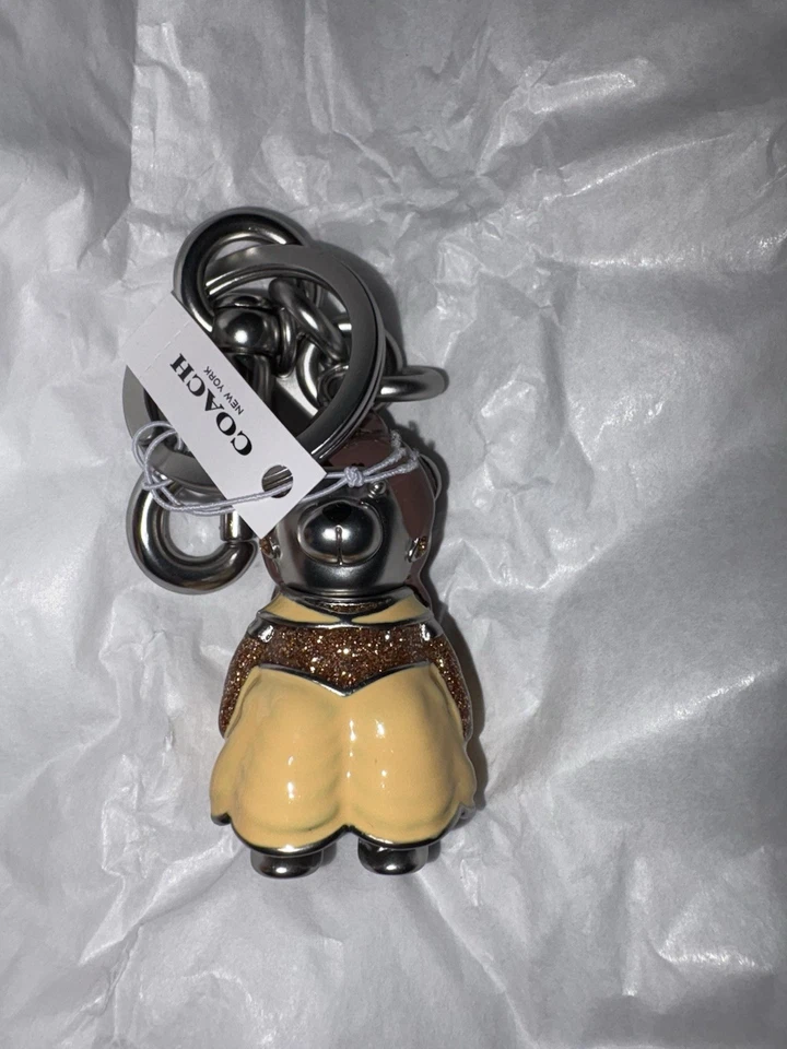 Disney X Coach Co267 Disney Princess Belle Bear Bag Charm Keychain