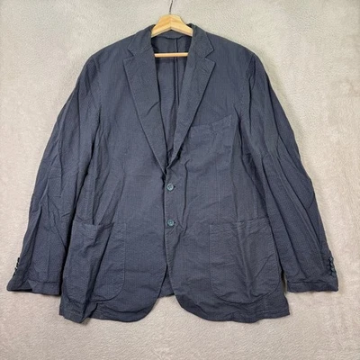 Belvest Mens 42R Seersucker Cotton Blazer Sport Coat Made in Italy Trim Fit EUC - Image 1 of 4