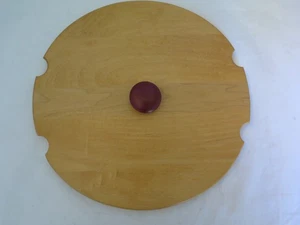 Longaberger 10-1/2" Round Wood Lid w/Notches for Popcorn Basket - Lid Only - Picture 1 of 4