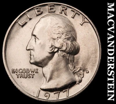 1977-D Washington Quarter-Choice Gem Brilliant Unc No Reserve #KLB4004 - Image 1 of 2