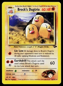 Brock's Dugtrio 022/132 Gym Challenge Rare - Picture 1 of 2