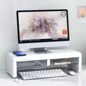 Plastic Computer Heightening Rack Desktop Monitor Stand Durable Laptop Stand - Afbeelding 1 van 11