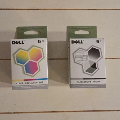 DELL Color And BLACK PRINTER INK CARTRIDGE SET 5XL SEALED (CM340 CM345) - Image 1 of 3