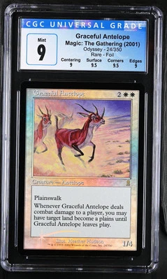 GRACEFUL ANTELOPE Odyssey Foil Rare CGC 9 Q++ MTG [Nostalgium] - Image 1 of 2