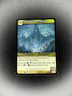 ANGRATHAR THE WRATHGATE 220/220 Epic Wrathgate World Of Warcraft TCG MP - Image 1 of 2
