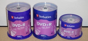 250 Verbatim Life Series DVD+R 4.7GB 16X Recordable Blank Disc 2x 100 Pk + 50 pk - Afbeelding 1 van 4