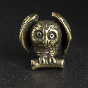 Brass Owl Paracord Bead Lanyard Knife Beads Keychain Pendant - Picture 1 of 5