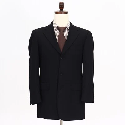 Abrigo Blazer Chaqueta Ted Baker 39R Negro Deportivo Lana Sólida 3B Foto 1 de 4