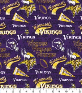 Handmade Placemat Or Table Runner Vikings Retro - Picture 1 of 5