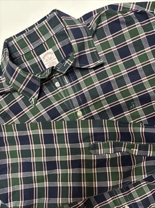Brooks Brothers Herren Größe Large Knopfleiste Langarm mehrfarbig kariert grün - Bild 1 von 5