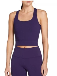 NWT DSG 50% Off Momentum Seamless Crop Bra Top Ribbed Purple Size Medium - Picture 1 of 5