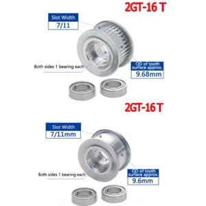 GT2 Idler Timing Pulley 16T Synchronous Wheel for 6mm 10mm Width Drive Belts New - Picture 1 of 6