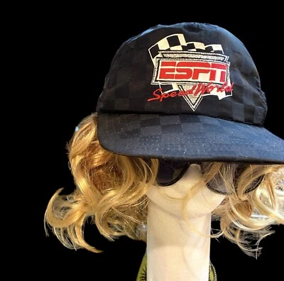 ESPN Speed World Black Fabric Snap Back Hat/cap Vintage Racing Collectible - Image 1 of 4