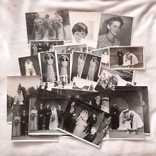 Vintage Black & White Mid Century Wedding & Family Photo Bundle Cont. 36 Photos