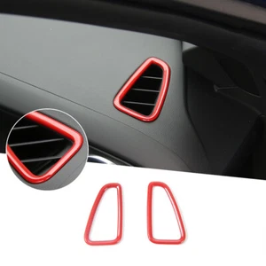 2x Left/Right Air Conditioner Vent Ring Trim Cover For Chevrolet Camaro 2017+Red - Picture 1 of 18