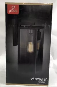 Globe Electric Hurley 1-Light Black Outdoor Wall Lantern Sconce 44314 - Picture 1 of 2