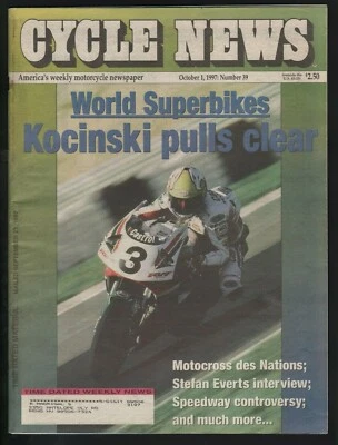 1997 October 1 Cycle News - Vintage Motorcycle Newspaper - Image 1 of 2