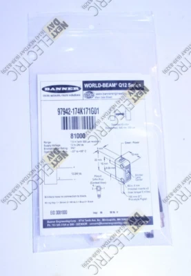 Banner, 97942, 174K171G01, World Beam Sensor Photoelectric Q12 Q12RP6RQ Q126EQ - Image 1 of 3