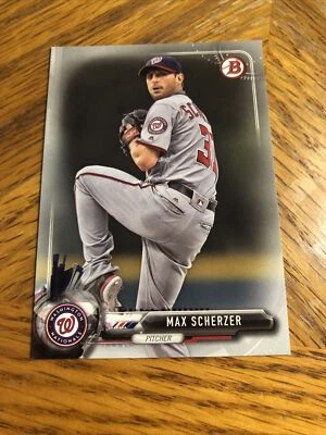 Max Scherzer 2017 Bowman Silver #43 372/499 Washington Nationals - Image 1 of 3