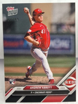 Andrew Abbott 2024 Topps Now Road To Opening Day RC #OD-215 BLACK #77/99 - REDS - Image 1 of 2