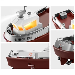1:32 Ferngesteuertes Rennboot RC Boot 8Km/h 2.4Ghz Schiff für Kinder Dual Motor - Bild 1 von 10