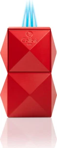 NEW !! COLIBRI QUASAR 3 TORCH JET FLAME TABLE LIGHTER / RED - Picture 1 of 2