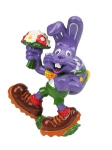 Figurine Rabbit Milka Kraft Food Plastic Toys rabbit with bouquet of flowers - Picture 1 of 6