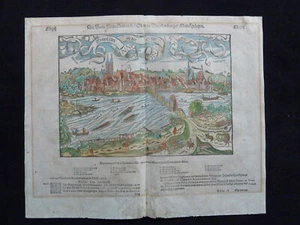 Holzschnitt aus Seb. Münster Cosmographia 1592 - Frankfurt an der Oder - Bild 1 von 9