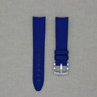 Tempomat 20Mm Curved Blue Rubber Strap Fits Rolex Submariner, Swatch Omega Moon