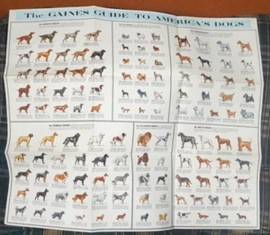 Vintage 1969 GAINES GUIDE TO AMERICA'S DOGS Poster - Picture 1 of 5