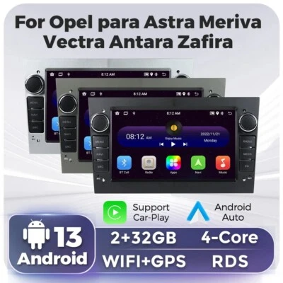 Radio Android Opel Corsa Zafira Astra GPS Apple CarPlay Pantalla Táctil - Imagen 1 de 4