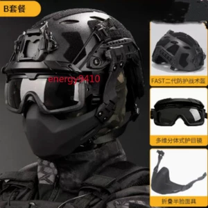 Split Half Face Mask Tactical Helmet Half Seal Mask Collapsible Face Protection - Picture 1 of 18