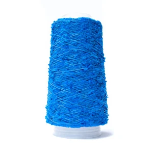 100G CONE 2.55NM VISCOSE/NYLON CUT CHENILLE ROYAL BLUE FD481 - Picture 1 of 2