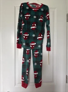 NWT Boys Spider-Man In Santa Hat Christmas Pjs Pajamas Size 10 - Picture 1 of 11