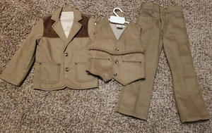 Vintage Boys 6 Billy The Kid Permanent Press Outfit Western, Church, Wedding - Picture 1 of 12