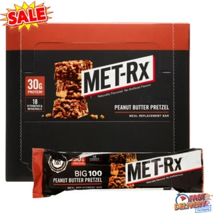 High Protein Bar Meal Replacement 30g Protein 9 Count Peanut Butter Pretzel New - Picture 1 of 6
