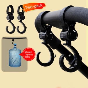 2pcs Stroller Hook Multi Purpose Hooks Hanger for Baby Diaper Bags Rotate 360 - Picture 1 of 12
