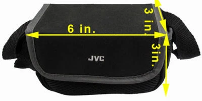 Lot of 2 JVC Camcorder Camera Bag Padded Pouch Soft Case Black Shoulder Strap - Image 1 of 4