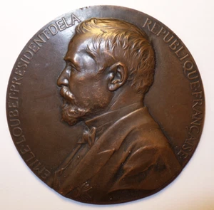 Médaille Emile Loubert Président de la République gravé par J C Chaplain 1899 !! - Imagen 1 de 2