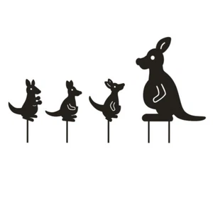 Kangaroo Garden Crafts Animal Lawn Animals Statues Hollow Decors - Picture 1 of 12