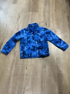 Columbia Youth Jacket Size XXS 4-5 Fleece Full Zip Long Sleeves Blue Camo - Picture 1 of 10