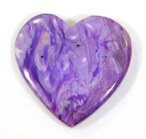 Natural Charoite Heart Cabochon smooth polished Gemstone 24 Ct 27x27x4 mm CV=054 - Picture 1 of 8