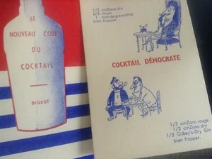 RARE dépliant le nouveau code cocktail Cinzano Congo belge avec pastiche Tintin  - Bild 1 von 8