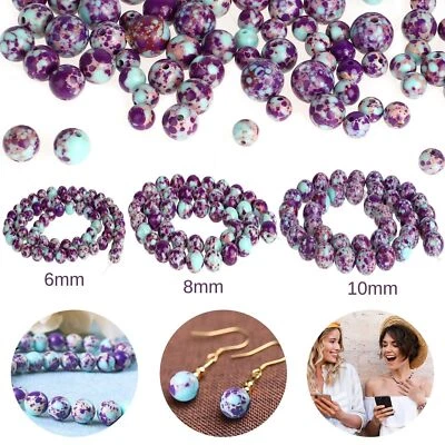 Venta al por mayor Espaciador redondo de piedras preciosas naturales cuentas sueltas 6 mm 8 mm 10 mm para pulsera hágalo usted mismo Foto 1 de 4