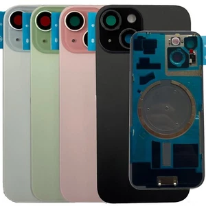 BACK COVER SCOCCA POSTERIORE VETRO PER APPLE IPHONE 15 +BIADESIVO BIG HOLE - Afbeelding 1 van 6
