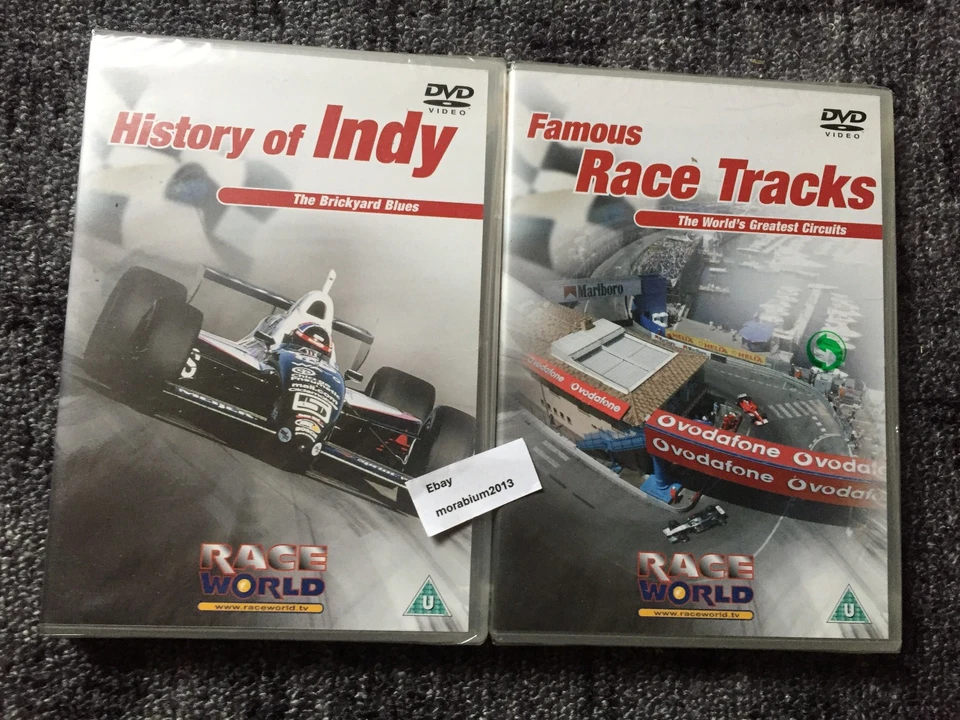HISTORY OF INDY + FAMOUS RACE TRACKS - 2 DVD - RACE WORLD - Region 2 ( UK ) - Image 1 of 1