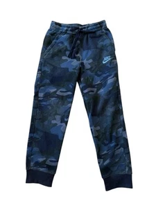 Nike Athletic Sweatpants Camouflage Blue Boys SZ L 6-7 20x20 Excellent Condition - Picture 1 of 9