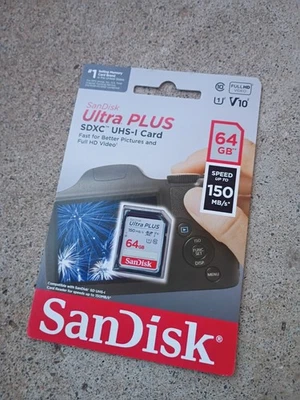 SanDisk SDSDUSC-064G-AN 64GB SDXC Class 10/UHS-1  SD Memory Card - Black - Image 1 of 2