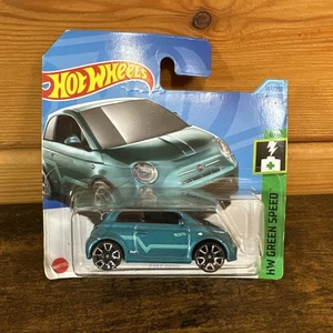 Hot Wheels Fiat 500e – HW Green Speed Diecast 1:64 Scale Model – New & Carded - Picture 1 of 3