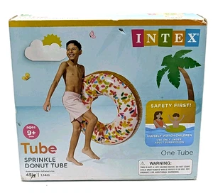 NEU Versiegelt INTEX RAINBOW SPRINKLE DONUT 45" SCHLAUCH SCHWIMMER Schwimmbad Schläuche Strand - Bild 1 von 3